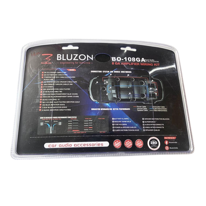 Bluzon | 4 Gauge Amplifier Wiring Kit | 2800W | Pure Copper | Complete Car Audio Installation Kit