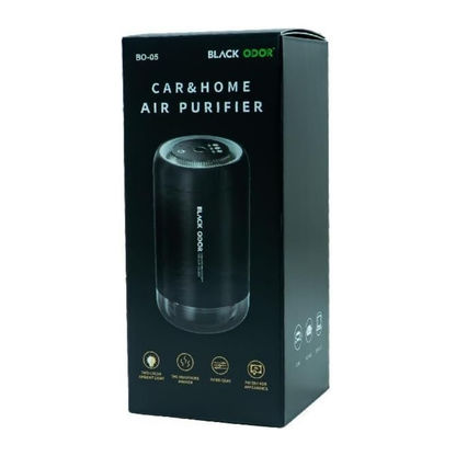 Black Odor Car & Home Air Freshener and Purifier - Long-Lasting Fragrance, Compact Design, Removes Bad Odors, Ideal for Car