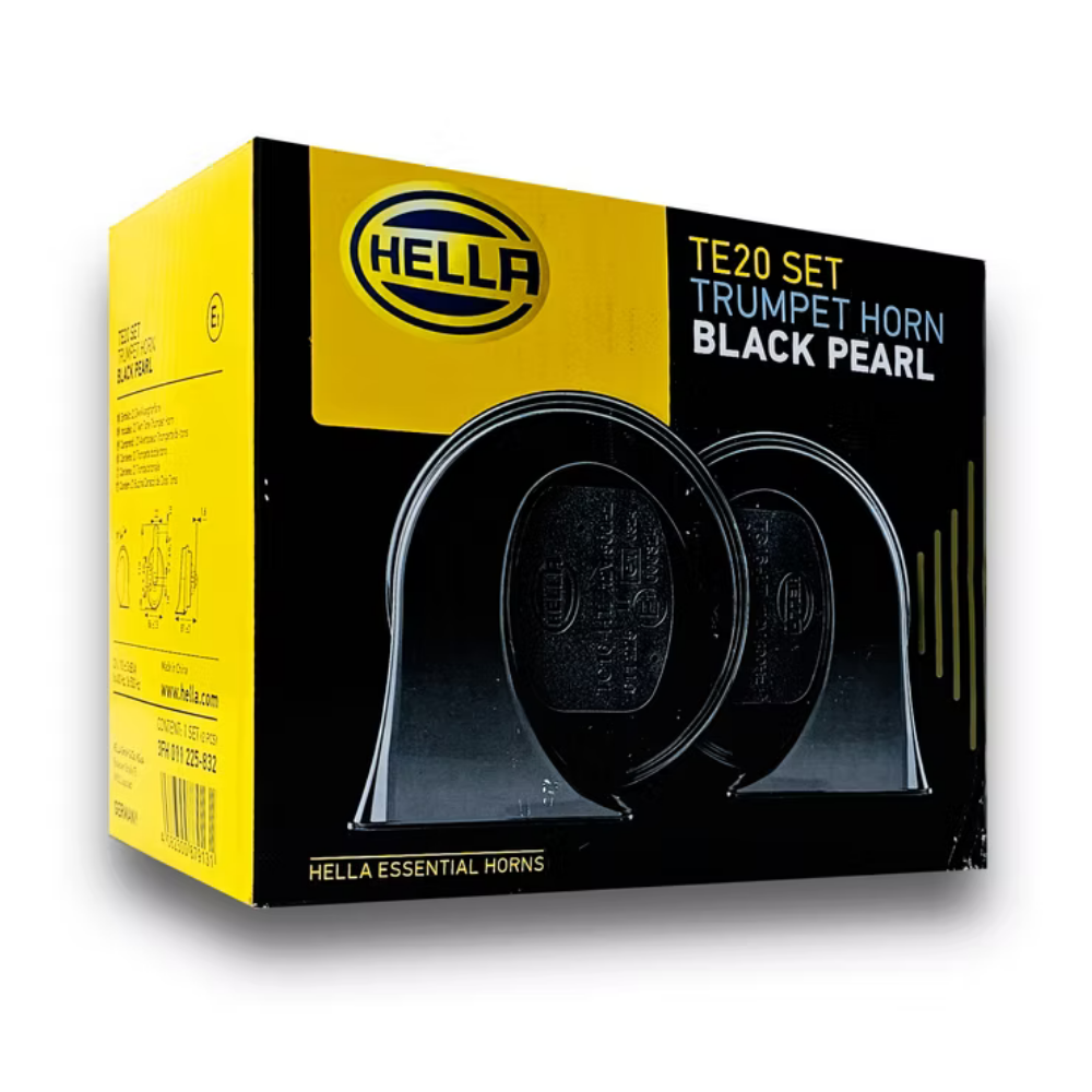 HELLA TE20 TRUMPET HORN SET– Powerful Dual Tone Horn for Cars | Premium Sound | Long-Life Performance