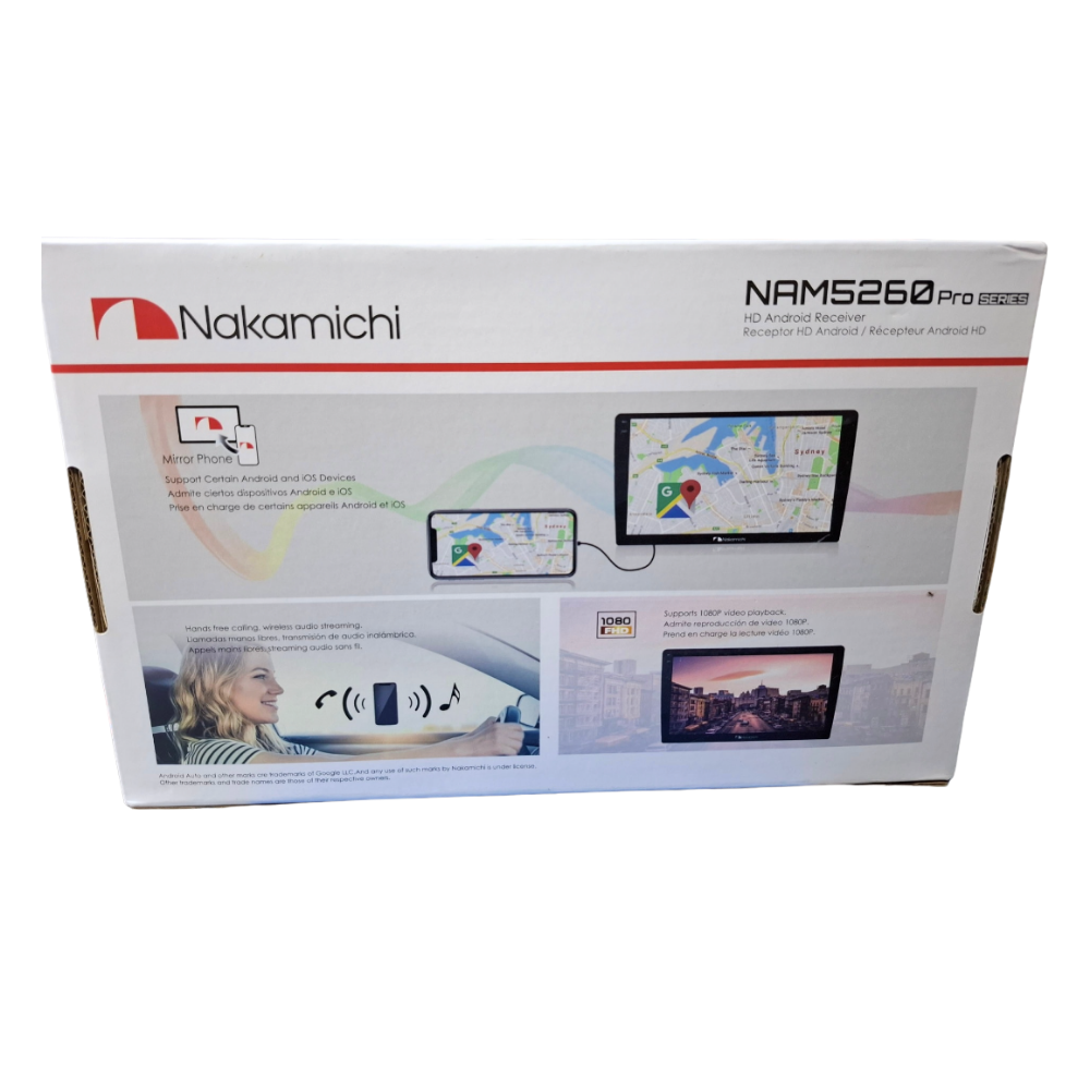 Nakamichi NAM5260 Pro – 9″/10.1″ Android Touchscreen Head Unit | 2 GB/32 GB | Car Multimedia Receiver