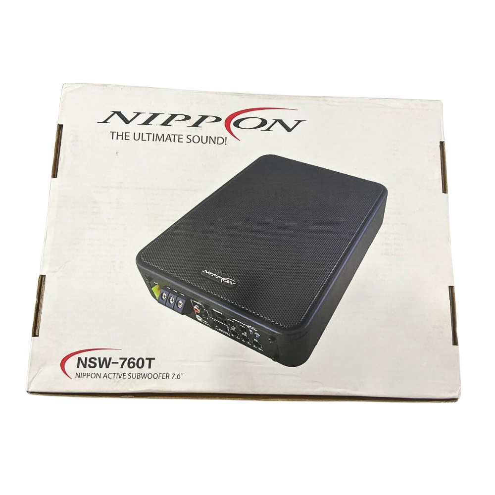 Nippon NSW-760T 7.6 Inch Wired Under seat Active Subwoofer - Deep Bass, Compact Design