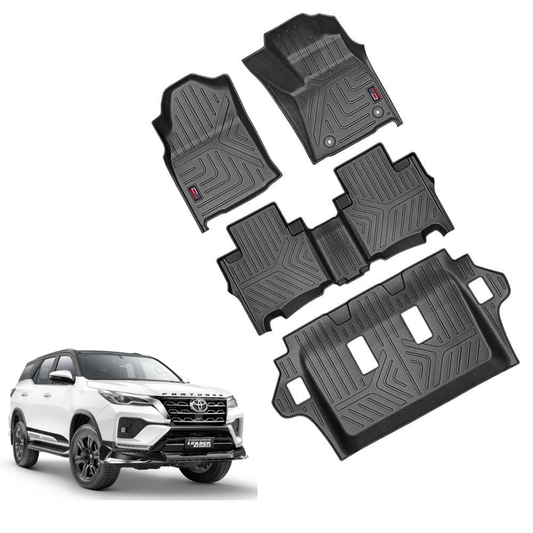 GFX Car Floor Mats for Toyota Fortuner NeoDrive (2025 Onwards) | All-Weather Protection & Premium Finish