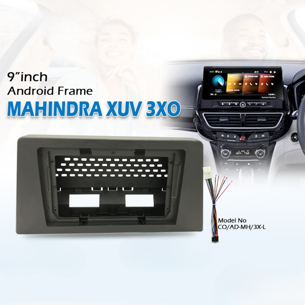 Android Stereo Frame for XUV 3XO 2024 | 9″ Head Unit with Power Cable | Perfect Fit | Premium Finish