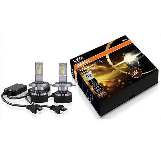 OSRAM LED Headlight for Car | H7 / H18 | 12V 80W | Cool White 6000K | High-Brightness LED Bulbs