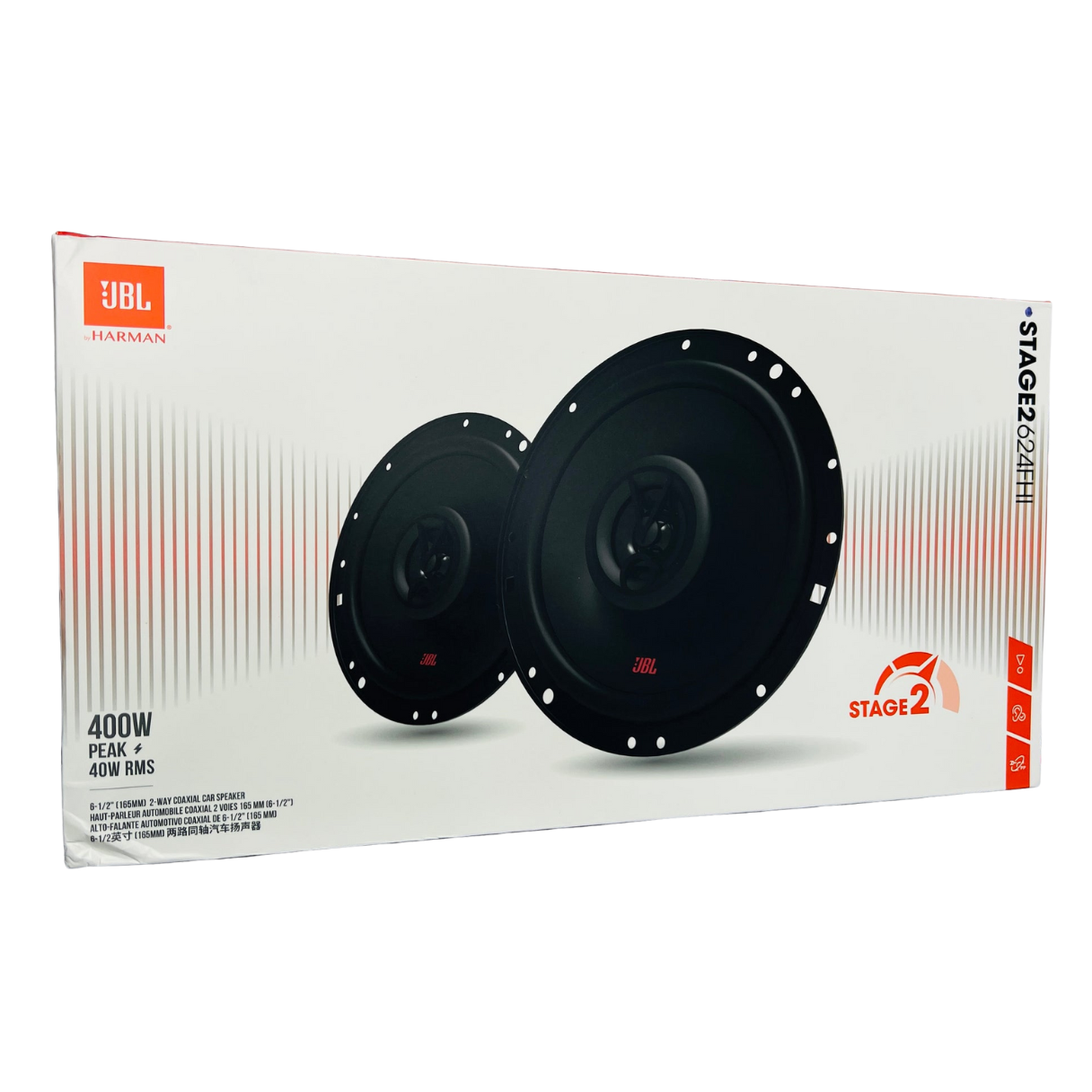 JBL Stage 2 624FHI – 6.5” 2-Way Coaxial Car Speaker System (400W Peak / 40W RMS)