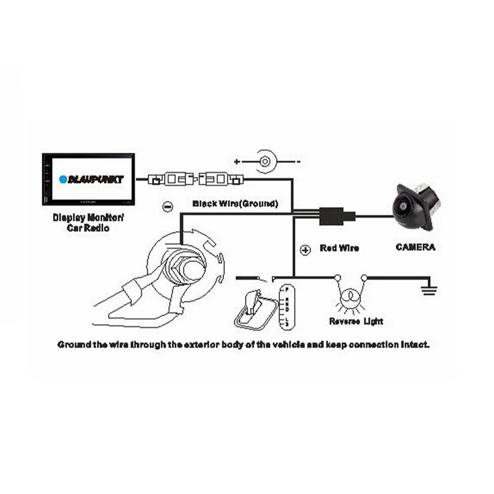Blaupunkt BC DH 4.3 SD/AHD Universal OE Fitment Number Plate Camera | Dynamic Guidelines | Wide Angle | CMOS Sensor | Water Resistant