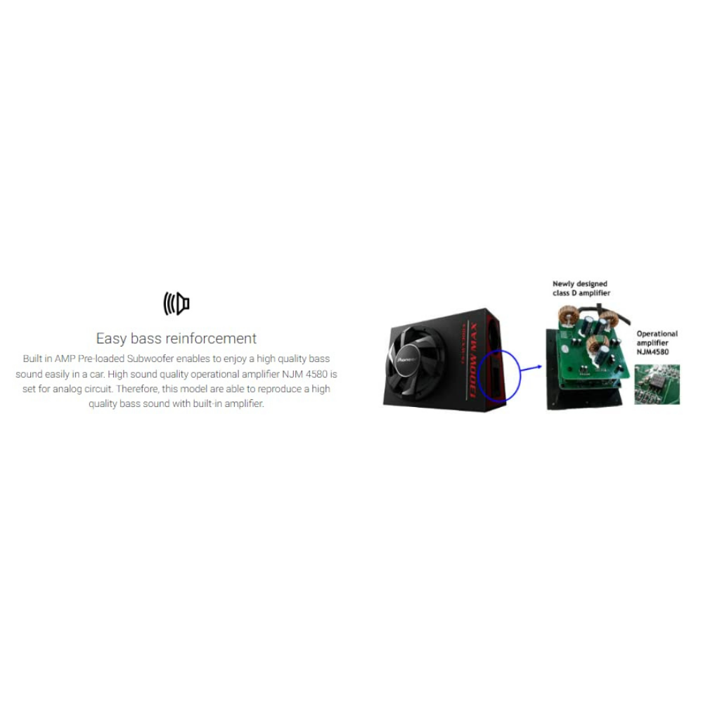 Pioneer TS-WX300A Powered Subwoofer System | Premium Full-Range Sound