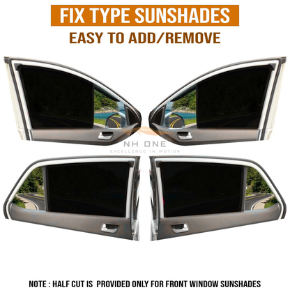 Custom Fit Car Window Sunshade for Tata Tiago | UV Protection | 4 PCS Set