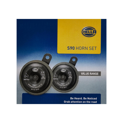 Hella S90 Electric Horn Set (12V,350/415 Hz,108-118 dB @ 2m) for Passenger Car