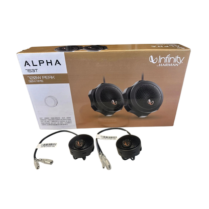 Infinity Alpha 753T Tweeters for Car Audio Upgrade | 720W Peak Power | 90W RMS | Silk Dome Tweeters