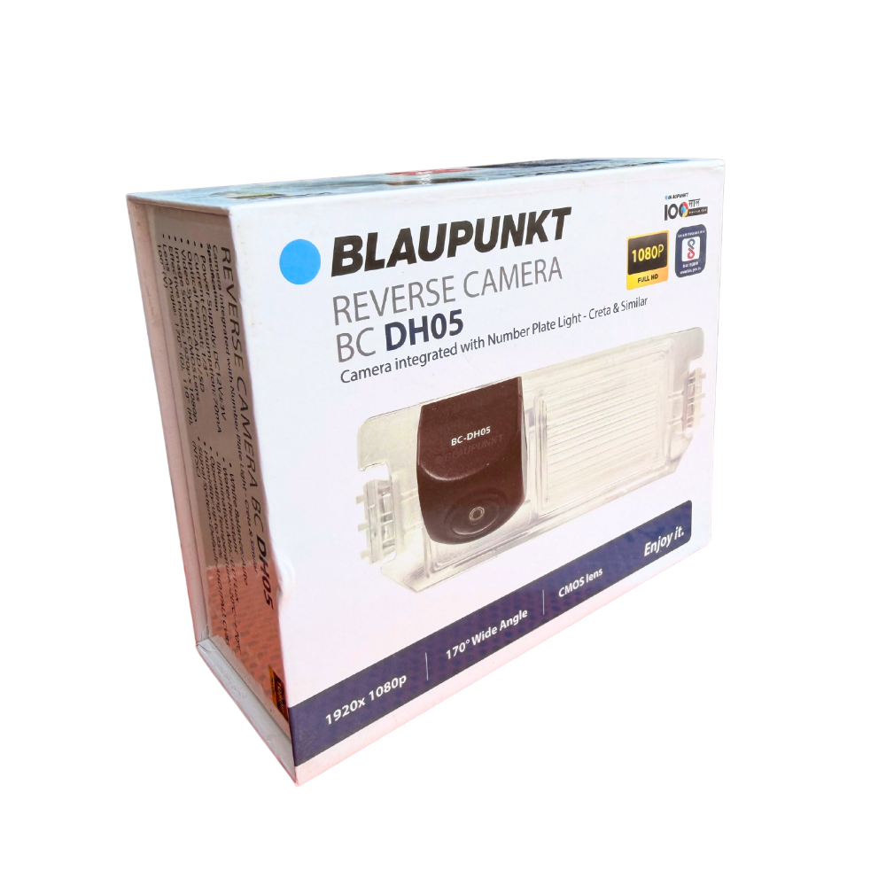 Blaupunkt BC DH05 Reverse Camera with Number Plate Light for Hyundai Creta & Similar Cars