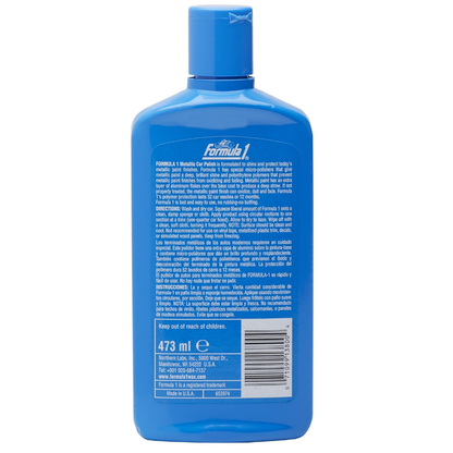 Formula 1 Metallic Car Polish 473ml (613800) - Long-Lasting Shine for Metallic Finishes