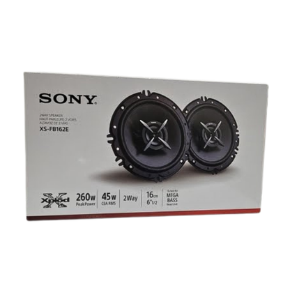 Sony Car Speaker XS-FB162E 16 cm (6.5 inch) 2-Way Coaxial Speakers (Black), Peak Power - 260W, RMS POWER - 45W, RATED POWER - 40W