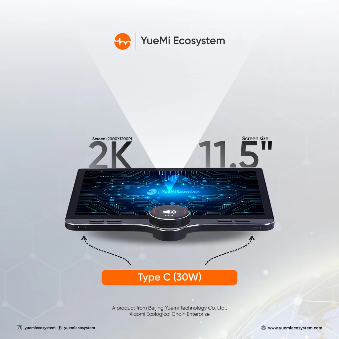 YueMi M11 Car Infotainment System | 4GB RAM + 64GB Storage | 11.5" Display | Digital Knob Interface