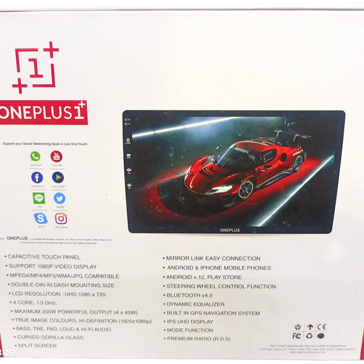 One Plus 9" Inch Car Android System | IPS Display | Apple CarPlay | Mirror Link