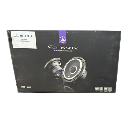 JL Audio C2-650X Evolution Series 6.5" 2-Way Coaxial Car Speakers | 225W Peak Power