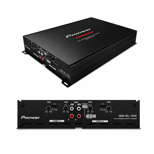 Pioneer GM-EL704 / XCNID 4-Channel Bridgeable Car Amplifier | High Performance Class AB Amplifier