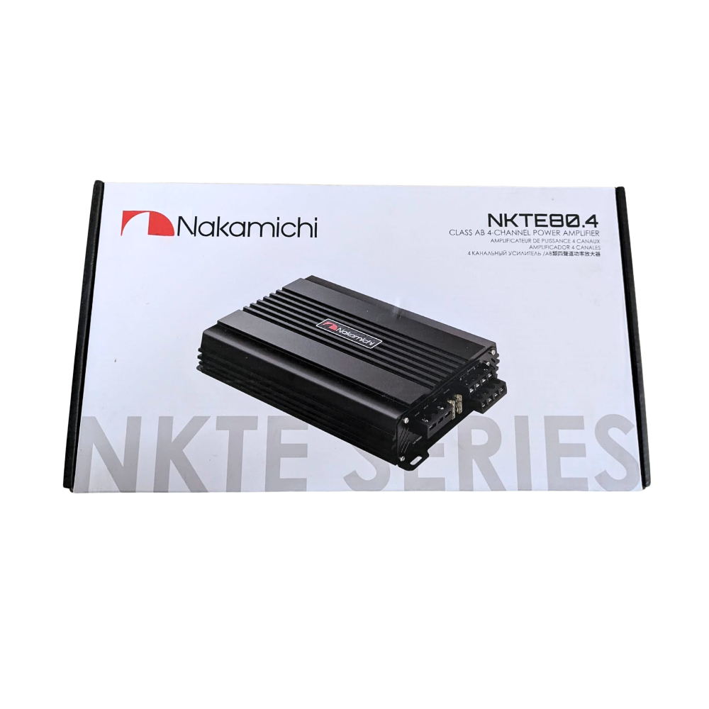 Nakamichi NKTE80.4 4-Channel Class AB Amplifier | Compact & Durable Design