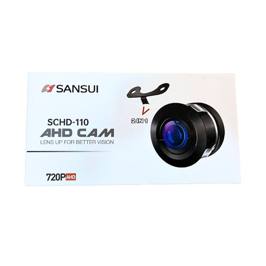 Sansui SCHD-110 AHD Rear View Camera | 720P HD Reverse Parking Camera | 2-in-1 Mounting