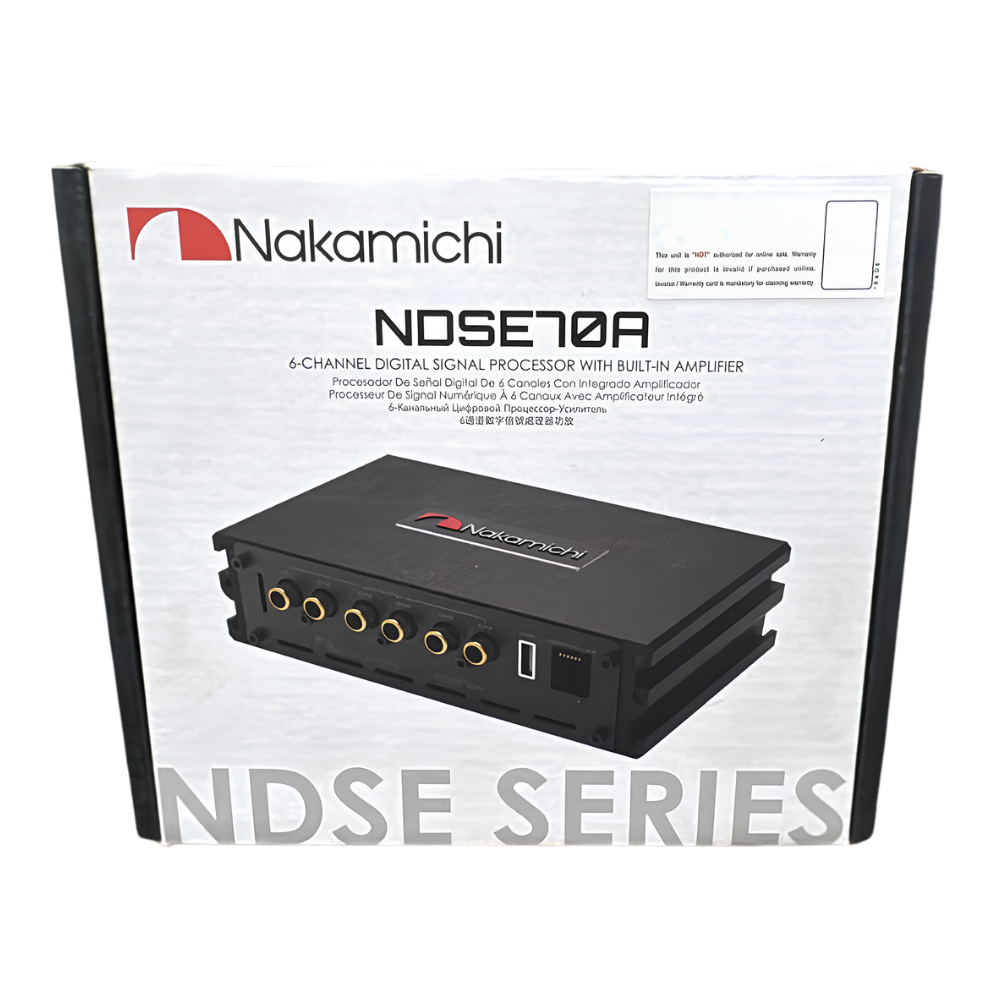 Nakamichi NDSE70A 6-Channel Digital Signal Processor with Built-in Amplifier | 4x50W Max Power | Bluetooth & USB DSP