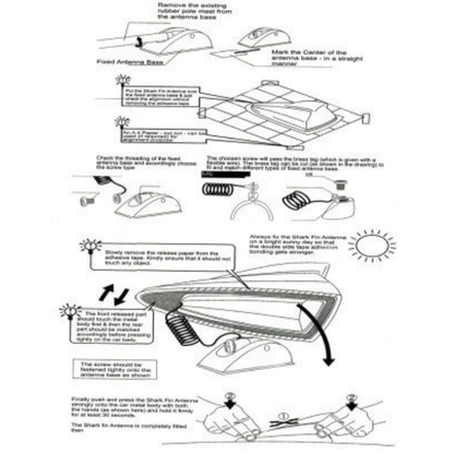 ER Black Shark Fin Signal Antenna – Universal for All Cars