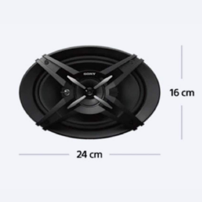 Sony Car Speaker XS-FB693E 16 cm x 24 cm (6 inch x 9 inch) 3-Way Coaxial Speakers (Black), Peak Power - 420W, RMS Power - 60W, Rated Power - 50W