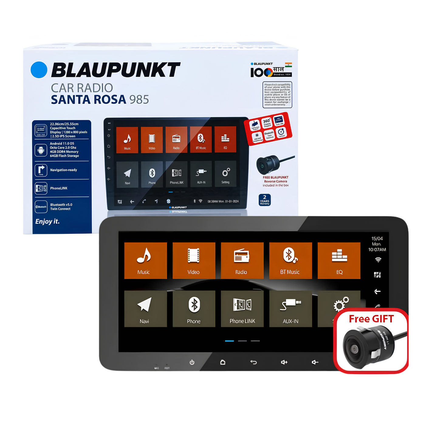 Blaupunkt Santa Rosa 985 10.33" Android Car Stereo | 4GB RAM + 64GB Storage | Wireless Apple CarPlay & Android Auto | DSP | 360° Camera Support