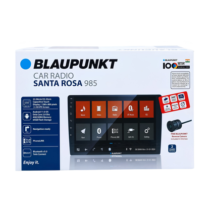 Blaupunkt Santa Rosa 985 10.33" Android Car Stereo | 4GB RAM + 64GB Storage | Wireless Apple CarPlay & Android Auto | DSP | 360° Camera Support