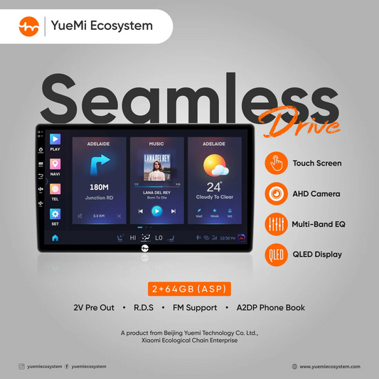 Yuemi E1 Multimedia 9" Android Player with 2GB+64GB | CarPlay & Android Auto