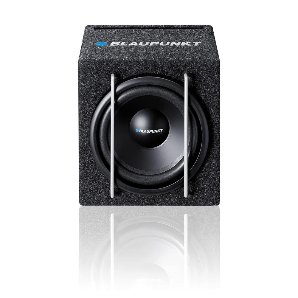 Blaupunkt GTb 8200 A v2 Active Subwoofer with Passive Radiator | 8" Powered Bass Tube | 225W Max Power