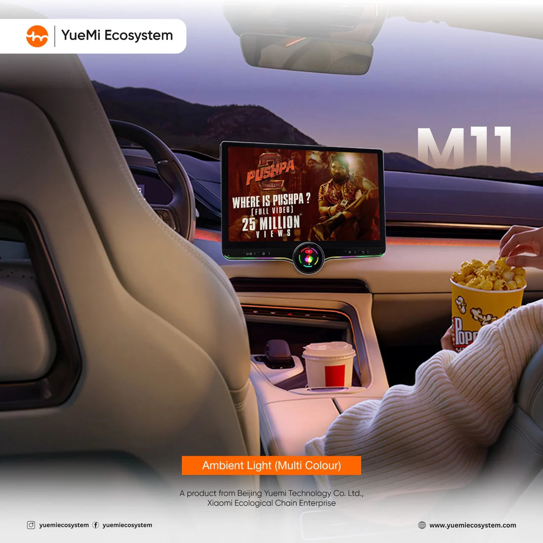 YueMi M11 Car Infotainment System | 4GB RAM + 64GB Storage | 11.5" Display | Digital Knob Interface