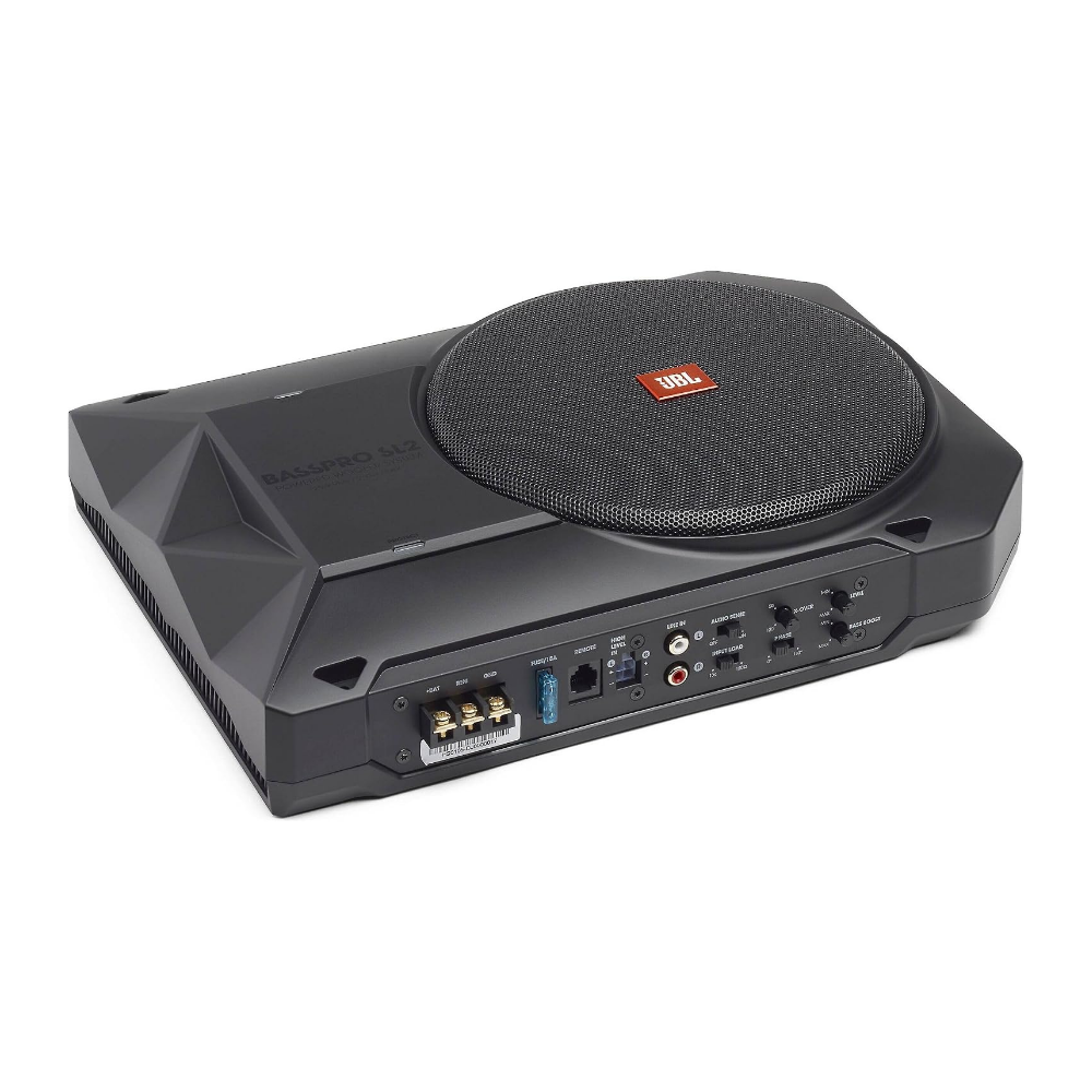 JBL BassPro SL2 Active Underseat Car Subwoofer with Built-in Amplifier | 8" Powered Subwoofer | 125W RMS