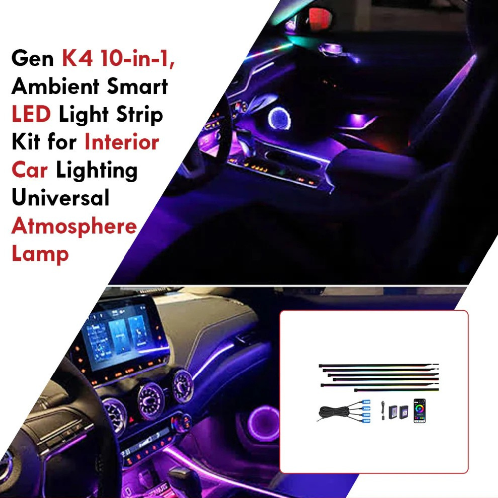 Cardi K4 Ambient Light Kit for Mahindra Thar Roxx (2024 Onwards) | 26-Piece Premium Interior Ambient Lighting System