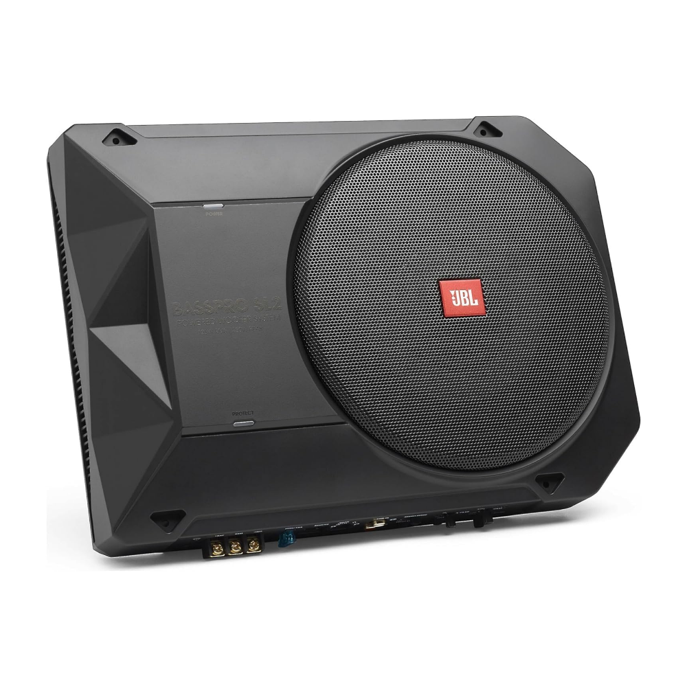 JBL BassPro SL2 Active Underseat Car Subwoofer with Built-in Amplifier | 8" Powered Subwoofer | 125W RMS