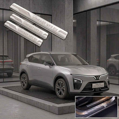 Galio Stainless Steel Door Sill Guards for Vinfast VF7 EV 2025 Onwards | Set of 4 Scuff Plates | Metal Threshold Protection
