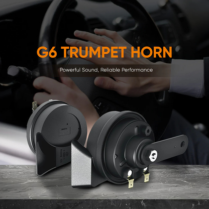 YueMi G6 Trumpet Horn – 12V | 118 dB Powerful Sound | E9 Certified