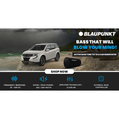 Blaupunkt TXT-10A 10″ Class A/B Active Basstube | 120W RMS | 600W Peak Power | Deep Powerful Bass