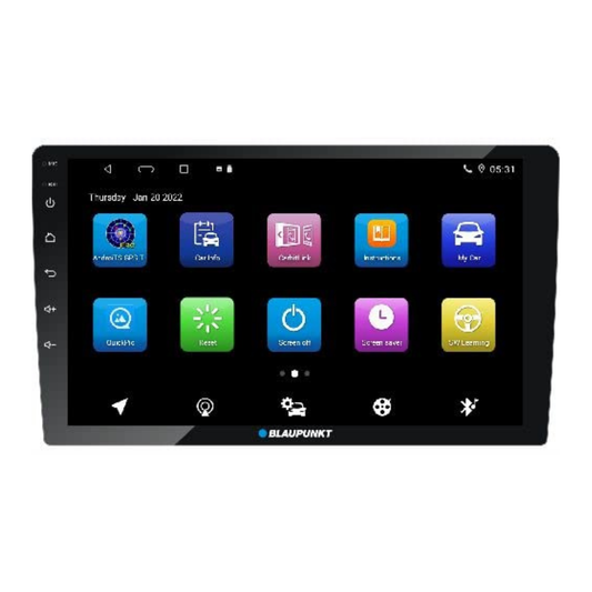 BLAUPUNKT Key Largo 980-10.1 inch + BC DH3.1,2GB RAM+32GB ROM, Android 10.0 OS, Navigation Ready,AHD Camera Support, Phonelink, Bluetooth, USB, AUX in