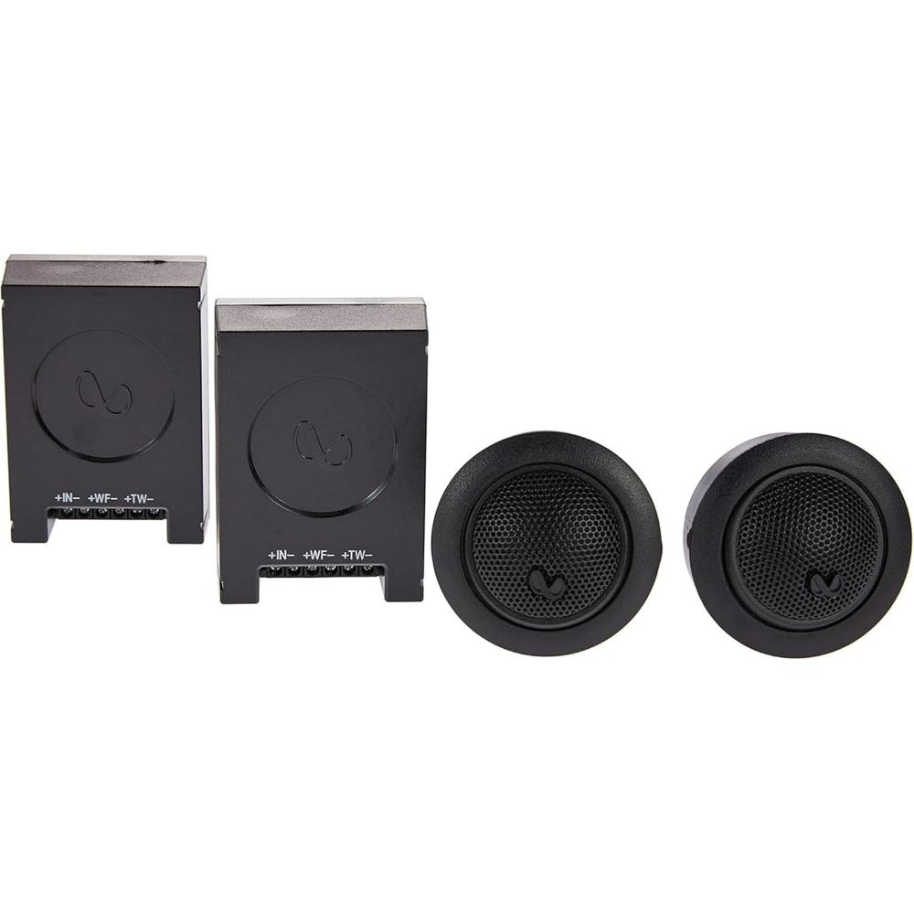 Infinity Car Component Speaker with Grille | Alpha 650C | Peak Power - 315W | RMS Power - 45W | Wired 6.5 Inch 2-Way Component Car Speaker (Black)