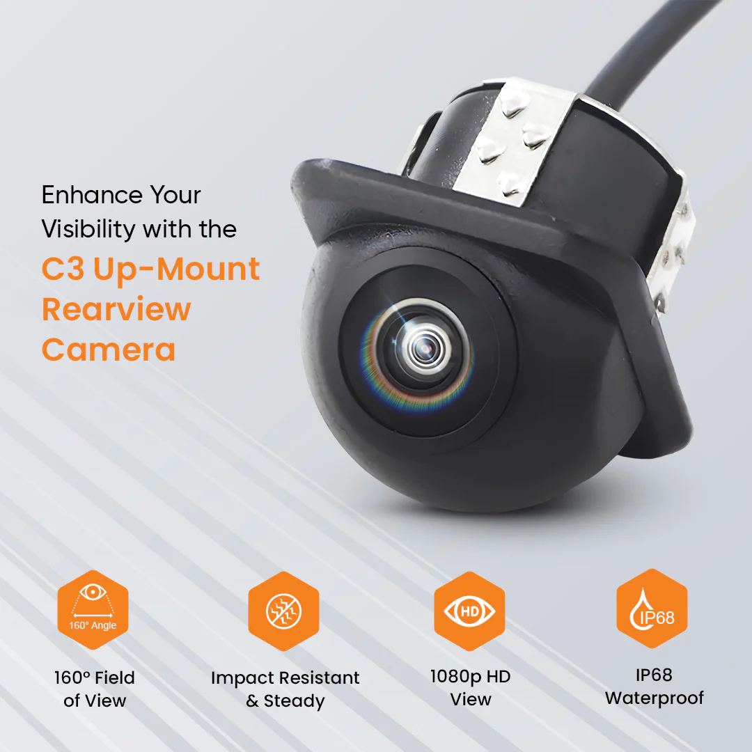 Yuemi C-3 Rear AHD Camera | 1080P • Dome-Cap Style • Wide-Angle + Night Vision