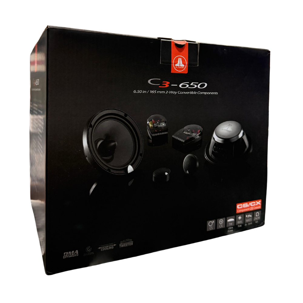 JL Audio C3-650 6.5-Inch Convertible Component/Coaxial Speakers | 75W RMS | 2-Way Car Speaker System