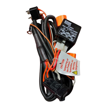 Roots 12003XM H4 Heavy Duty Relay Wiring Harness Kit | 60A (30+30) Relay | High-Power Headlamp Application | Automotive