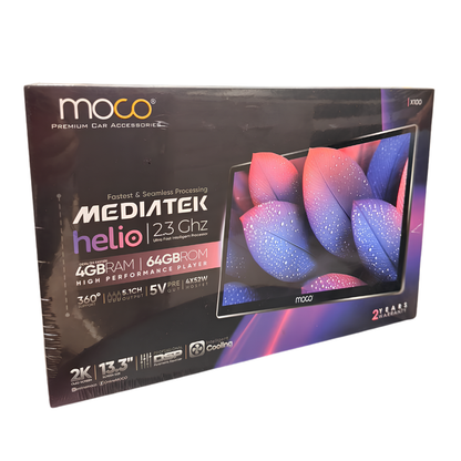 MOCO X100 13.3-Inch 2K OLED Android Multimedia Player | 4GB RAM + 64GB ROM | 4G | 5G Hotspot | 360° Support