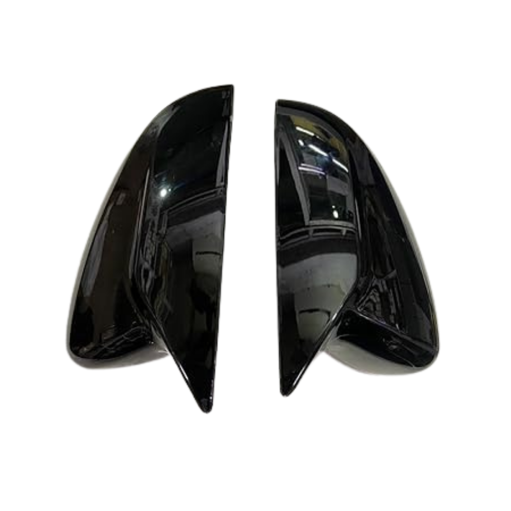 Batman Style Car Side Mirror Covers for Hyundai i20 Elite (2015–2019) | Glossy Black | Stylish Protection