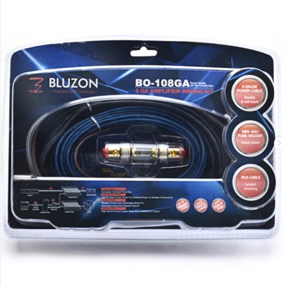 Bluzon | 4 Gauge Amplifier Wiring Kit | 2800W | Pure Copper | Complete Car Audio Installation Kit