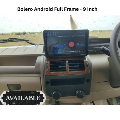 Android Frame | 9-Inch Stereo Frame with Wiring | Suitable for Mahindra Bolero (2008–2015, Old Model)