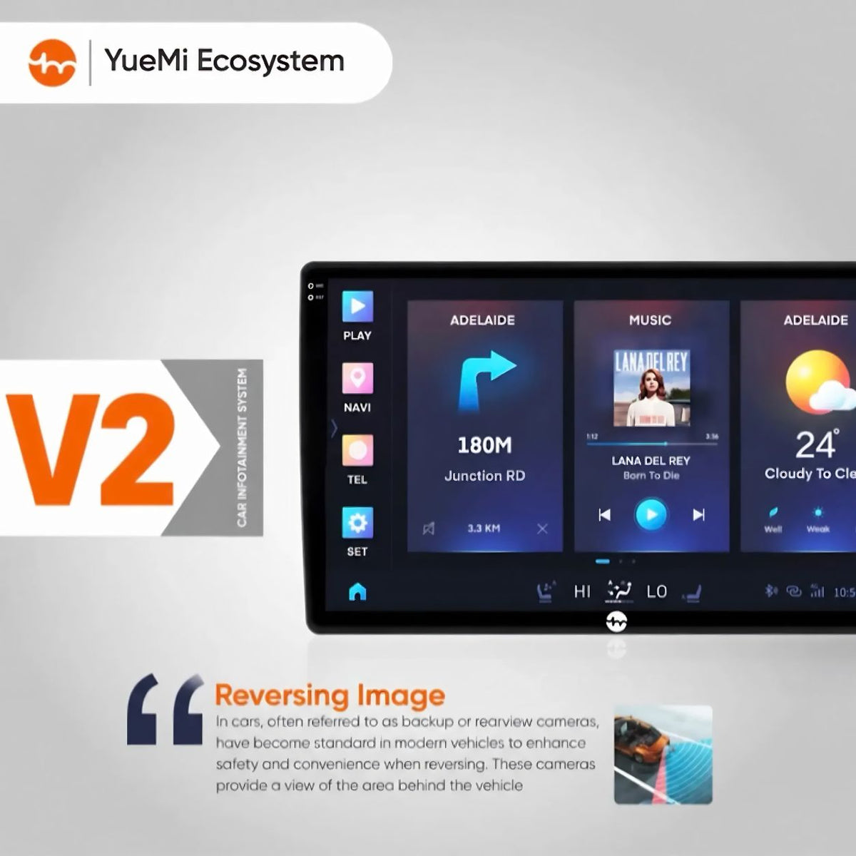 Yuemi V2 Android Car Stereo | 2GB RAM + 32GB Storage | 1.8GHz Quad-Core | DSP Audio