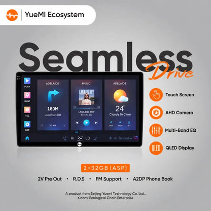 Yuemi V2 Android Car Stereo | 2GB RAM + 32GB Storage 