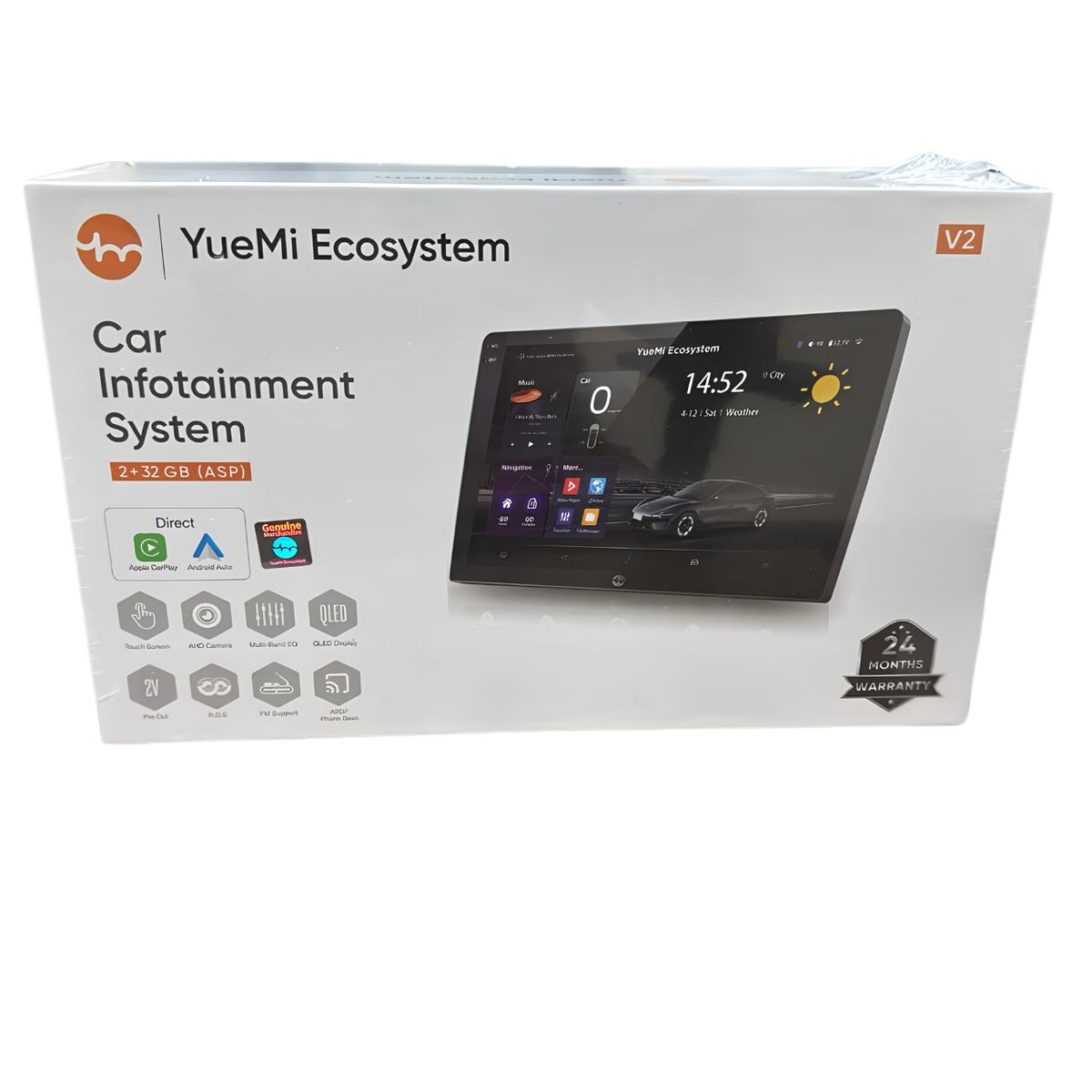 Yuemi V2 Android Car Stereo | 2GB RAM + 32GB Storage | 1.8GHz Quad-Core | DSP Audio | 4 × 45W Output | Bluetooth, Wi-Fi & GPS
