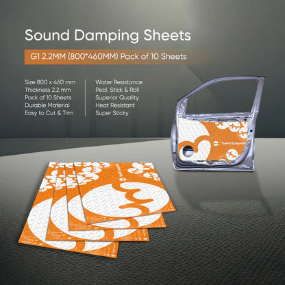 YueMi G1 2.2MM Sound Damping Sheets (800×460MM) – Pack of 10